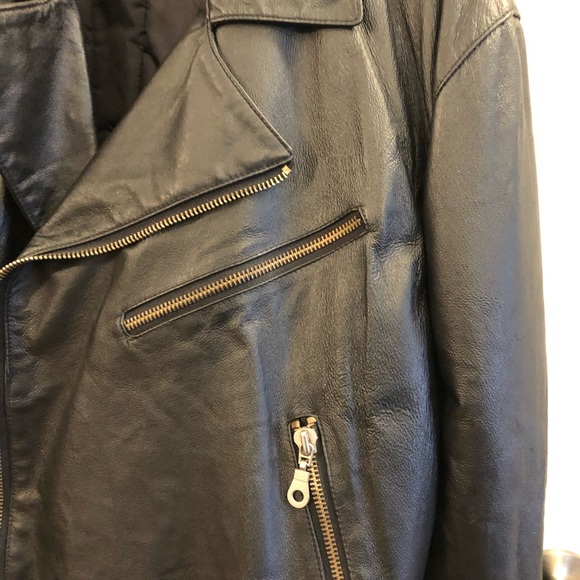 Genuine Italian Leather Moto Style Men's Jacket - Picture 3 of 12